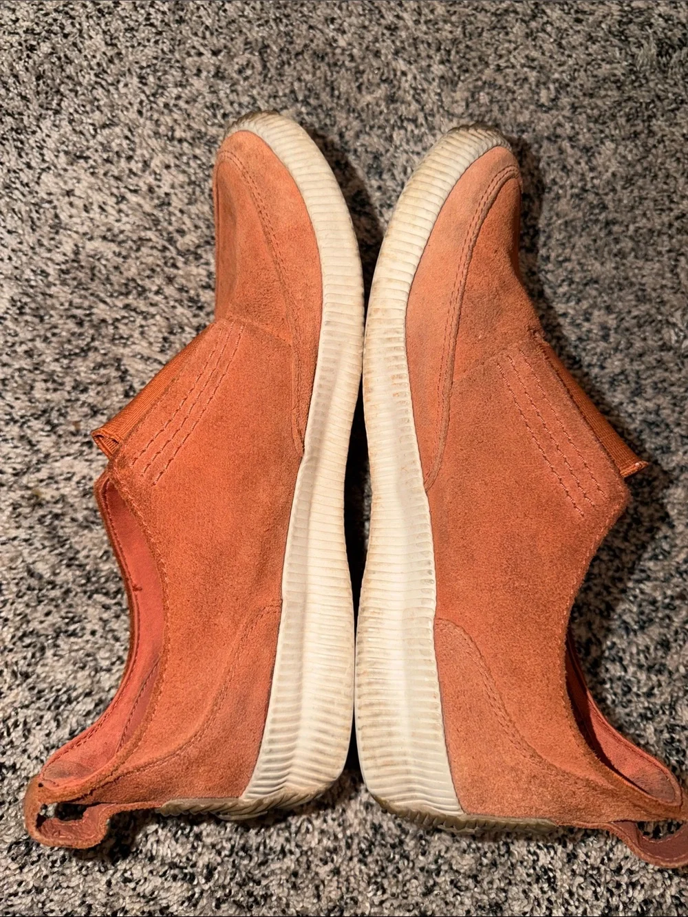 Sorel Out n About Plus Slip-On Sneakers Rust Orange Suede Women's Size 10